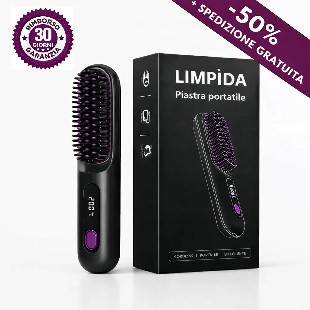 Limpìda Pro - Spazzola Lisciante Portatile